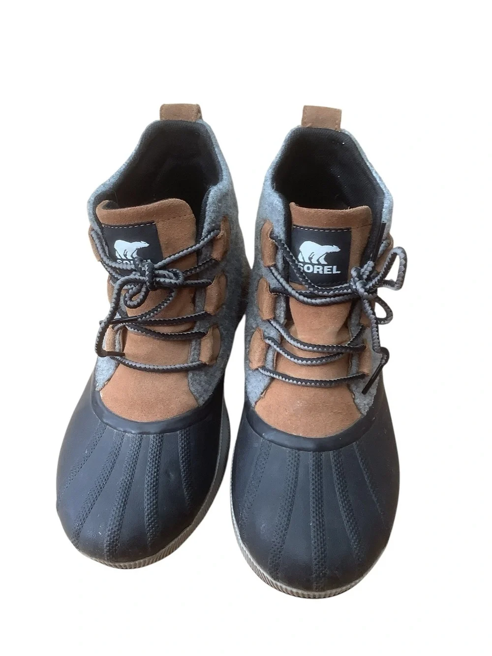 Sorel Out ’N About Classic III Plus  Felt Suede Duck Boots Women’s 9 Gray Brown
